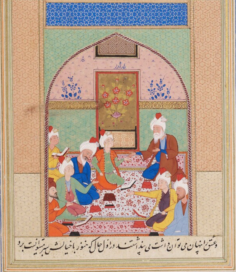 Gāzurgāhī’s Majālis al-Ushshāq, 1552 AD, Bodleian Libraries, University of Oxford, MS. Ouseley Add. 24, fol. 39b.